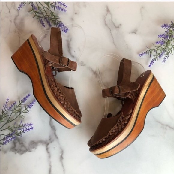 Free People Leather Platform Moccasins, Size 8 - Picture 2 of 8